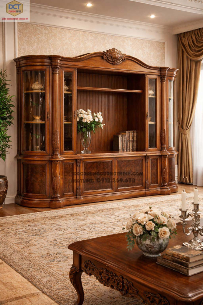 Mẫu tủ kệ tivi cổ điển TV39